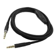 For -HyperX Cloud Alpha/-HyperX Cloud Core Flight Headphone Cable with Volume Control Sound Control Headphone Cable Black