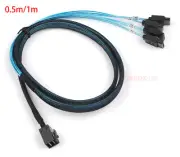 6G Internal MiniSAS HD SFF-8643 to 4 SATA 7pin Hard Disk Data Server Raid Cable