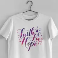 在飛比找蝦皮購物優惠-基督教T恤福音潮衣-圓領短袖潮T-Faith Hope Lo