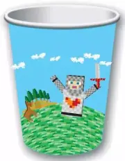 Medieval Knight Brick Toy World Game Kids Birthday Party 9 oz. Paper Cups