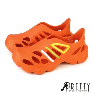 【Pretty】男鞋 女大尺碼 洞洞鞋 雨鞋 防水鞋 輕量 厚底 運動風(橙色、綠色)