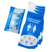 4Pcs 750ML Portable Car Toilet Urine Bag Disposable Urine Bag Outdoor Travel Camping Pee Bags for Men Women Easy to Use Blue