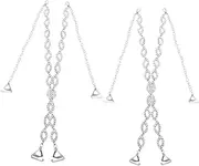 [MOBUTOFU] Adjustable Bra Straps Rhinestone Stainless Steel Holders for Women's Clothing Accessory