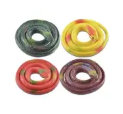 LRCXL 4 Pieces Realistic Rubber Snakes, Fake Snake Black Snake Toys for Garde...