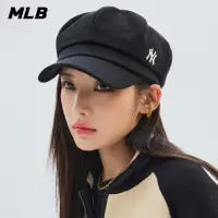 在飛比找momo購物網優惠-【MLB】羊毛報童帽 紐約洋基隊(3ACB00336-50B