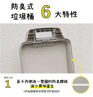日本 RISU H&H 戶外大容量連結式防臭垃圾桶 70L (6.4折)