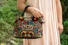 Handmade Hmong Embroidered Handbag from Thailand, Hill Tribe Purse for Woman