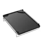 Universal Cast Iron Griddle Flat Top Gas Grill Griddle Pan with Removable Rac...