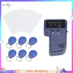 手持式 RFID 卡複印機 125KHZ ID (EM4100/HID/AWID) 複印機讀寫器,帶 6 個可寫鑰匙扣