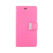 iPhone XS Compatible Case Cover With Rich Diary for Stylish Protection - HotPink