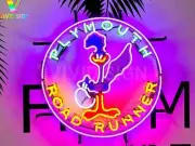Plymouth Road Runner Garage HD ViVid Neon Sign 17"x17" Light Lamp Man Cave ZM