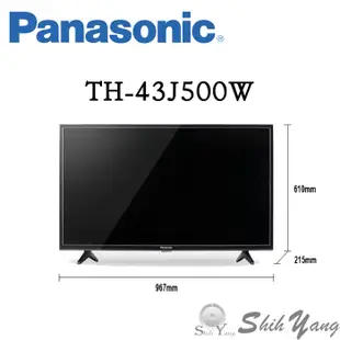 Panasonic 國際牌 TH-43J500W 液晶電視 43吋 FULL HD 1080P 保固三年