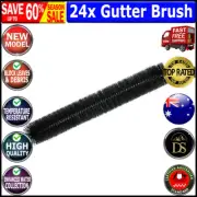 24Pcs Gutter Brush Guard 92x10cm Length Leaf Twigs Filter Heavy Duty Home Garden