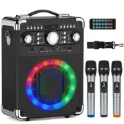 S8-T Kara Ok with 3 Microphones,Portable Bluetooth 5.3 Kara Ok Speaker, Suitable