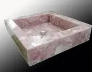 Bathroom Sink & Basin, Stone Sink, Rose Quartz Sink, Semi Precious Stone Decor