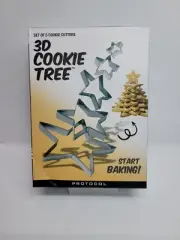 COOKIE TREE 3D 5 Star Metal Cookie Cutters Star Pattern From 6.25-2.5 W Protocol