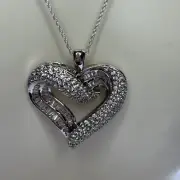 Bella Luce 5.51 Ctw Diamond Simulant Heart Pendant 18”+2” GORGEOUS!