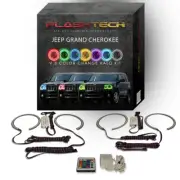 RGB Angel Eye LED Halo kit & IR Remote for 05-10 Jeep Grand Cherokee Headlights (for: Jeep)
