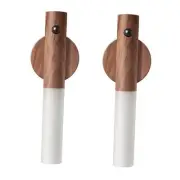 LANDGOO Wooden Motion Sensor Night Lights, Magnet Body Hallway Rechargeable