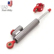 Motorcycle Steering Damper Stabilizer Control Universal CNC For ATV Bikes Gray