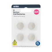 4 Pack Button Cell Batteries - CR2025