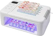 Cordless Led Nail Art Lamp, 180W Nail Art Lamp with 63 Led Beads, Smart Sensor and 5 Gear Settings, 15 Heat Dissipation Hole Design, Supports Hand and Foot Use, Suitable for Home and Beauty Salon