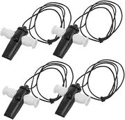 GETAJGHSD 4pcs Samba Post Black Whistle Death Whistle Trigle Instrument Latin Percussion Plastic