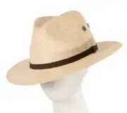 Straw Wide Brim Fedora Trilby Hat -- Hats From OZ is 100% Aussie Seller