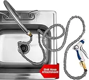 Indoor Sink Hose Attachment for Kitchen Sink or Bathroom Sink Faucet - Extra Long Utility Sink Hose (50 FT) for Watering Houseplants, Washing Pets, Household Cleaning