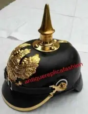 Brass Imperial Officer's Helmet WW1 WW2 German Prussian Pickelhaube Stylish Gift