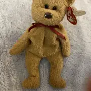 Curly The Bear Beanie Baby w/ tag errors "Origiinal"