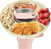Snack Ring for Stanley 40 oz Tumbler with Handle, 4 Compartment Silicone Snack Tray for Stanley, Reusable Snack Bowl Combo, Snack Container Cups Snack Platters for Stanley Cup Accessories (White)