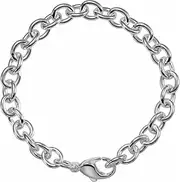[JewelryWeb] 925 Sterling Silver Cable Link Bracelet-Link-Bracelet for Women