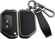 ontto Flip Folding Key Fob Cover Compatible with Jeep Wrangler JL JLU Gladiator