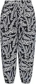 [FEESHOW] Kids Girls Bohemian Beach Pants Baggy Harem Pants Yoga Pilates Hippie Dance Trousers Activewear