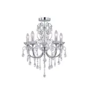 Walker Modern Classic 5-Light Hanging Chandelier Lamp Light Chrome Large