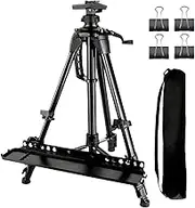 Artist Easel | Adjustable Tripod Portable Easels – Folding Stand with Colour Tray Suitable for Table and Floor for Artists and Children