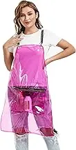 Hair Stylist Apron with pocket - Waterproof Transparent Salon Apron,One-Size-Fits-Most, Adjustable Chains