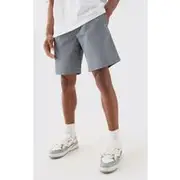 Mens Grey Elasticated Waist Comfort Nylon Shorts