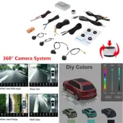 3D Car 360° Panoramic Backup Reverse Parking Camera DVR Front Rear Side View DIY