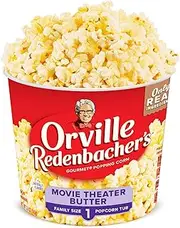 Orville Redenbacher’s Movie Theater Butter Popcorn Tub, 3.9 Ounce, Pack of 12