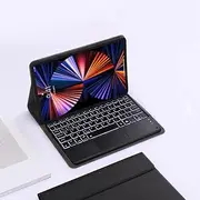Jarttarn Backlit Keyboard Case Compatible with Lenovo Idea Tab 11 Inch/Lenovo Idea Tab K11 Gen 2 (2025) Cover with Wireless Removable Bluetooth Touched Keyboard and Protective Case (Black)