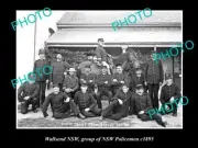 OLD LARGE HISTORIC PHOTO OF WALLSEND NSW VIEW OF POLICE MEN GROUP c1895