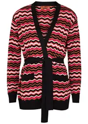 Missoni Zigzag-intarsia Knitted Cardigan - Multicoloured - 40 (UK10 / S) 40 (UK10 / S)