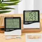 With Clock LCD Digital Temperature Meter Hygrometer Humidity Meter Thermometer