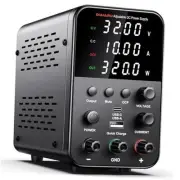 DC Power Supply Variable, 32V 10A Bench Power Supply with Encoder Knob, 4