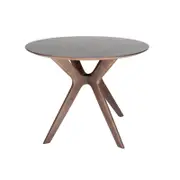 SK Designer Living | Doreen Collection | Round Wood Dining Table | Walnut | 100cm