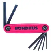 GorillaGrip Fold-Up, 7 per Fold-Up, Hex Tip, Metric, 1-1/2 mm to 6 mm Bondhus
