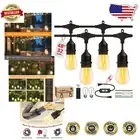 Dimmable 50FT Outdoor String Lights - 32 Shatterproof Bulbs, Waterproof & Remote