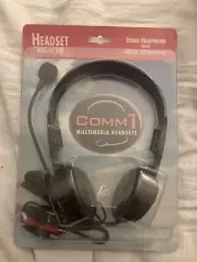 Comm1 Multimedia Headsets NEW ATC-2CVM Headset Headphones W/ Boom Microphone NEW